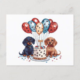 Verjaardag Dachshond Honden Briefkaart