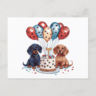 Verjaardag Dachshund Honden Briefkaart
