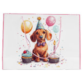 Verjaardag Dachshund Honden Groot Cadeauzakje (Achterkant)