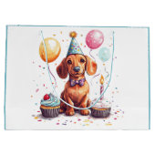 Verjaardag Dachshund Honden Groot Cadeauzakje (Achterkant)