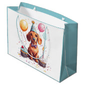 Verjaardag Dachshund Honden Groot Cadeauzakje (Achterkant Gekanteld)