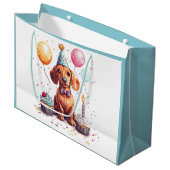 Verjaardag Dachshund Honden Groot Cadeauzakje (Voorkant Gekanteld)