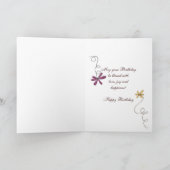 Verjaardag daisy filmstrip kaart (Binnen)