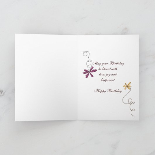 Verjaardag  daisy filmstrip kaart (Binnen)