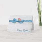 Verjaardag Daisy in Polka Dot Lint Kaart (Voorkant)