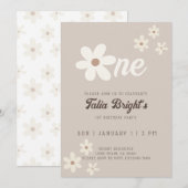 Verjaardag Daisy Natuurlijke Boho Retro Vibes  Kaart (Voorkant / Achterkant)