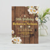 Verjaardag Daisy Party Nodig elke leeftijd bloemen Kaart (Staand voorkant)