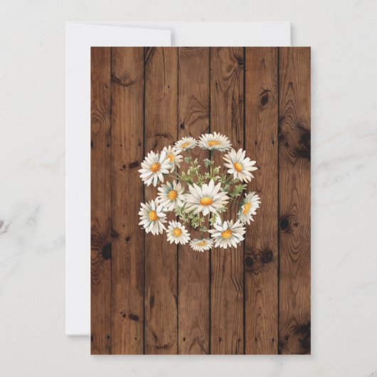 Verjaardag Daisy Party Nodig elke leeftijd bloemen Kaart (Achterkant)