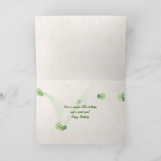 Verjaardag Daisy veld Kaart (Binnen)