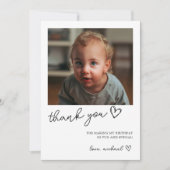 Verjaardag Dank Je Foto Kaart (Voorkant)