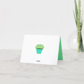 Verjaardag Dank Je Groene Frosting Cupcake Bedankkaart (Achterkant)