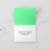 Verjaardag Dank Je Groene Frosting Cupcake Bedankkaart (Binnen)