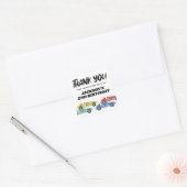 Verjaardag Dank Je Race Auto Vierkante Sticker (Envelop)