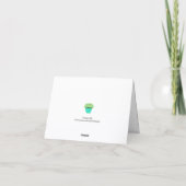 Verjaardag Dank Je Wel Groene Cupcake Kaart (Achterkant)