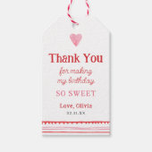 Verjaardag Dank Je Wel Lief Meisje Cadeaulabel (Voorkant)