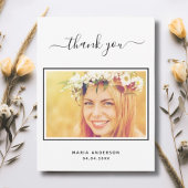 Verjaardag dank u aangepaste foto script briefkaart
