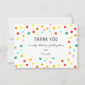 Verjaardag Dank u Baby shower Confetti Kaart (Voorkant)