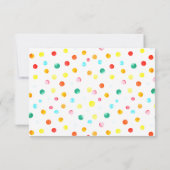 Verjaardag Dank u Baby shower Confetti Kaart (Achterkant)