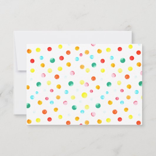 Verjaardag Dank u Baby shower Confetti Kaart (Achterkant)