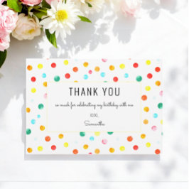 Verjaardag Dank u Baby shower Confetti Kaart