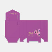 Verjaardag Dank u Chic Roze Bloemen Favoriete Doze Bedankdoosjes (Uitgevouwen)