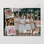 Verjaardag Dank u Foto Collage vrijgezellenfeest Briefkaart (Voorkant)