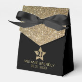 Verjaardag Dank u Gold Glitter Star Favoriete Boxe Bedankdoosjes (Voorkant Zijde)