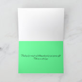 Verjaardag dank u groene cupcake kaart (Binnen)