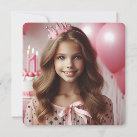 Verjaardag Dank u kaart voor dochter (Achterkant)