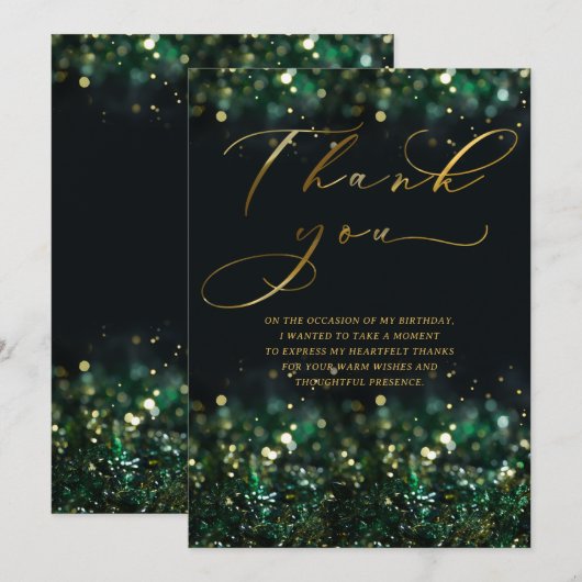 Verjaardag Dank u kaarten voor volwassenen (Voorkant / Achterkant)