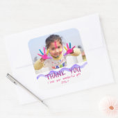 Verjaardag Dank u Kinder Foto Sticker Roze Meisje (Envelop)