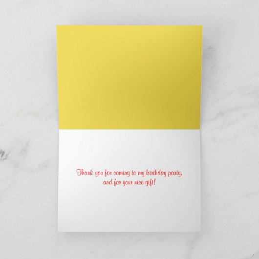 Verjaardag Dank u Polka stippen ballonnen Kaart (Binnen)