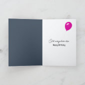 Verjaardag dansende oude dame kaart (Binnen)