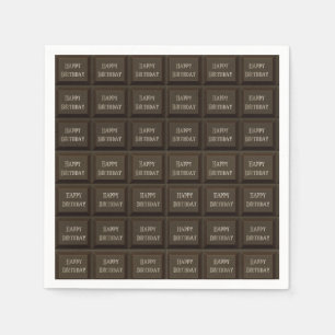 Verjaardag Dark Chocolate Snoep Bar Servet