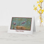 Verjaardag, de Kaart van de Familie van de Kraan (Gele Bloem)