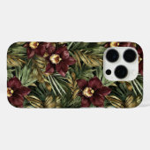 Verjaardag Deep Bourgondië Red Orchids Oerwoud Case-Mate iPhone Case (Achterkant (horizontaal))