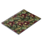 Verjaardag Deep Bourgondië Red Orchids Oerwoud Notitieboek (Linkerzijde)