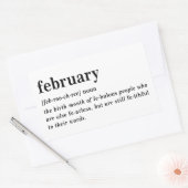 Verjaardag Definitie Februari Rechthoekige Sticker (Envelop)