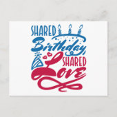 Verjaardag Delen Gedeelde Liefde Briefkaart (Voorkant)