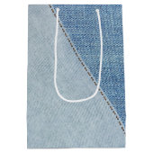 Verjaardag Denim Hart Medium Cadeauzakje (Achterkant)