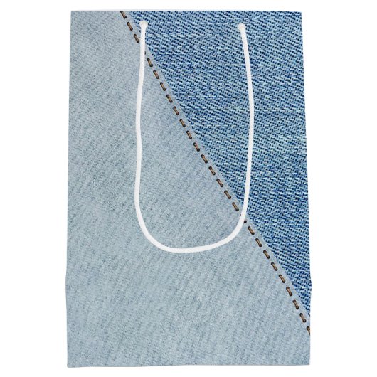 Verjaardag Denim Hart Medium Cadeauzakje (Achterkant)