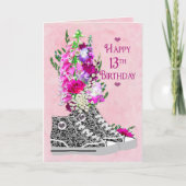 Verjaardag dertiende, Meisjes, Fancy Sneakers Kaart (Voorkant)