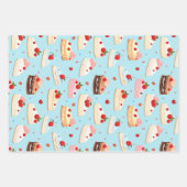 Verjaardag desserts set van 3 inpakpapier vel (Voorkant 3)