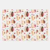 Verjaardag desserts set van 3 inpakpapier vel (Voorkant 2)