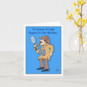 VERJAARDAG DETECTIVE VERJAARDAG KAART (Gele Bloem)