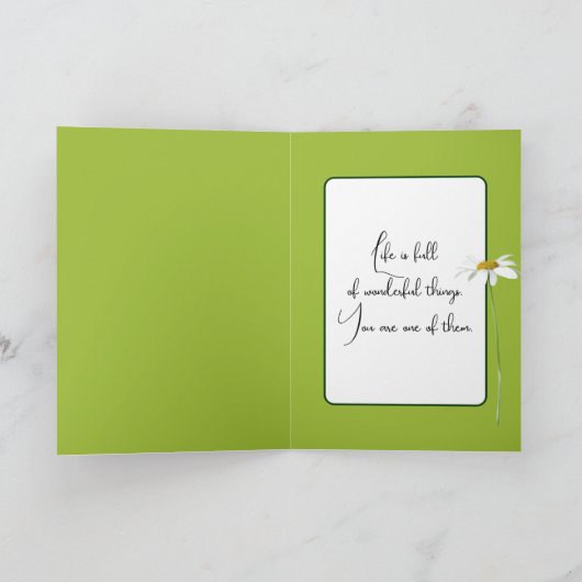 Verjaardag Dew Drop Daisy Kaart (Binnen)