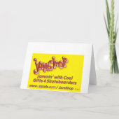 Verjaardag die Kaart 2 met een skateboard rijden (Achterkant)