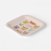 Verjaardag dier kat Verjaardagsfeest Papieren Bordje (Gebogen)