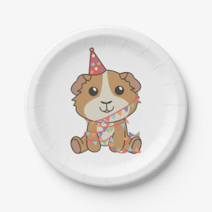 Verjaardag Dier Leuk Guinee Pig Verjaardagsfeestje Papieren Bordje
