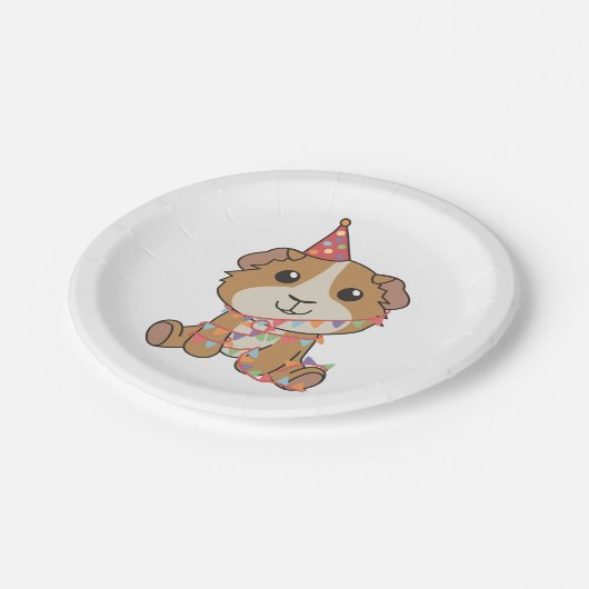 Verjaardag Dier Leuk Guinee Pig Verjaardagsfeestje Papieren Bordje